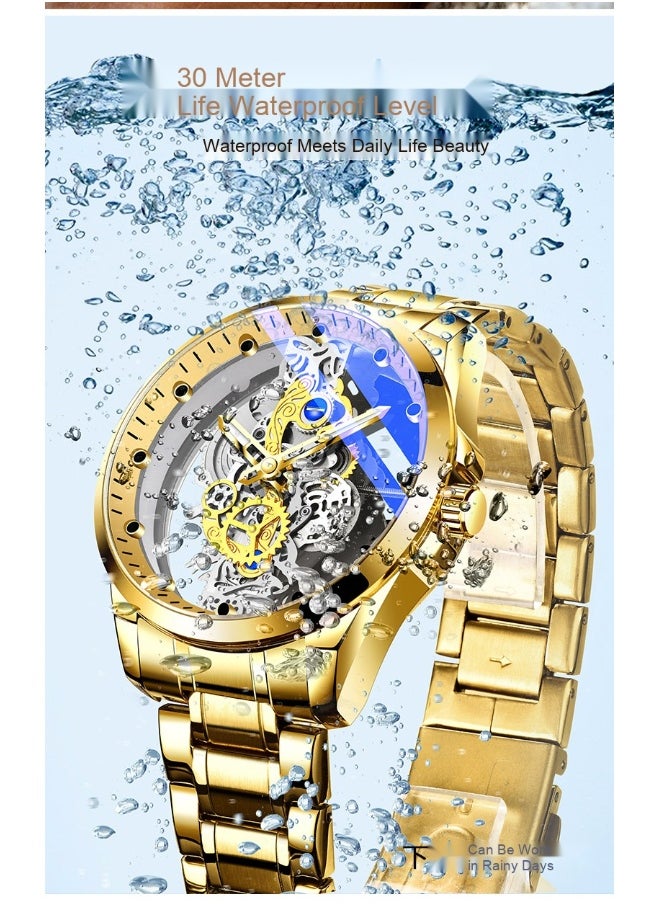 Generic - Double-Sided Transparent Hollow Automatic Mechanical Watch for Men - Waterproof Luminous Quartz Watch - Image 1