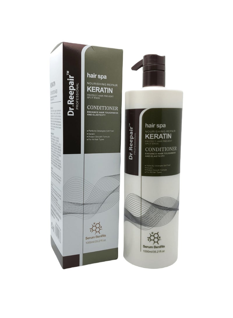 Dr. Repair Professional Keratin Hair Spa Conditioner 1000ml | Unisex | Nourishing Repair Formula | Reduces Split Ends & Hair Fall | Smooth & Frizz Control | For Dry & Damaged Hair - Image 1