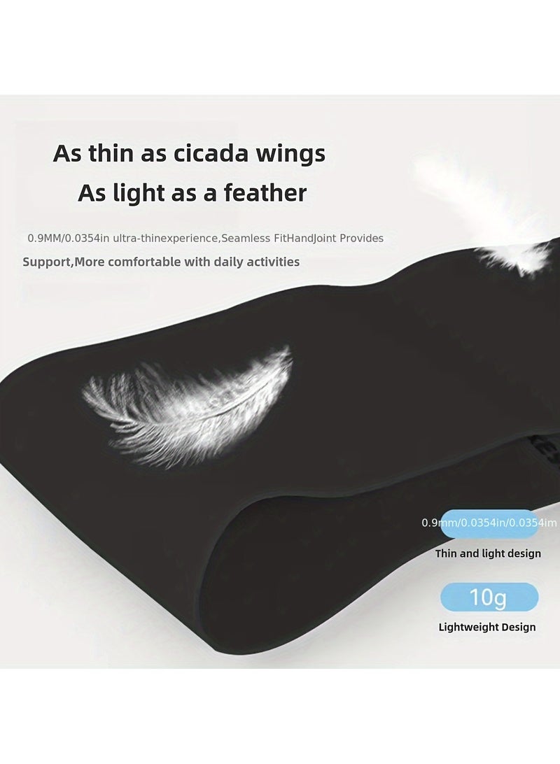 شريط ضغط المعصم، خفيف وجيد التهوية، متعرج ومضغوط، حجم قابل للتعديل، مضاد للإجهاد الرياضي واللياقة البدنية والكرة الطائرة، مناسب لمتلازمة النفق الرسغي عالمي لليدين اليسرى واليمنى - Image 4