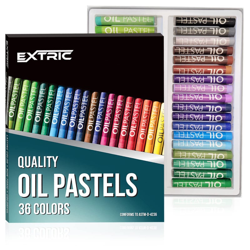 EXTRIC Oil Pastels 36 Colors Art Supplies for Kids and Artists Soft Crayons