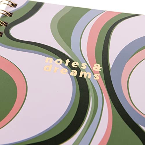 Graphique Hardbound Spiral Journal | Groovy Notes Design | Premium Paper | Notebook | Diary | Lists | Record Month and Date | Great Gift | 160 Ruled Pages | 6.25” x 8.25” - Image 3