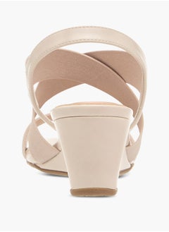 Celeste Women's Solid Cross Strap Sandals with Wedge Heels  - Image 5