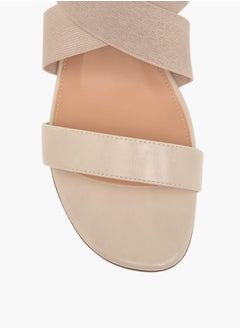 Celeste Women's Solid Cross Strap Sandals with Wedge Heels  - Image 4