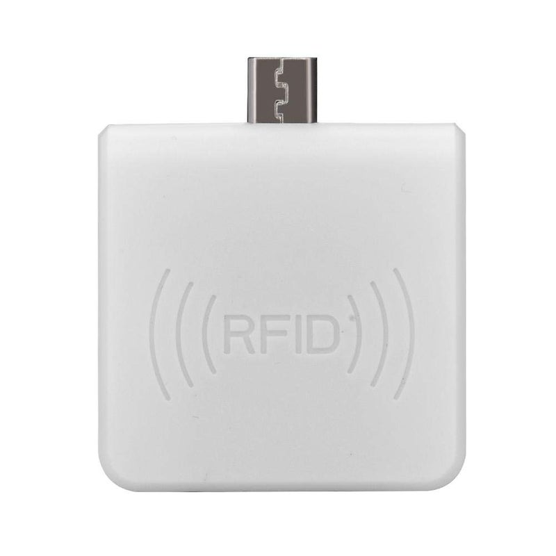 Ashata Portable Contactless Smart Card Reader, High Frequency RFID ID Mobile Phone Card Reader with USB Male Interface, 0.2s Fast Card Reading, IC/ID Dual Version, Support PC Phone Tablet (White) - Image 1