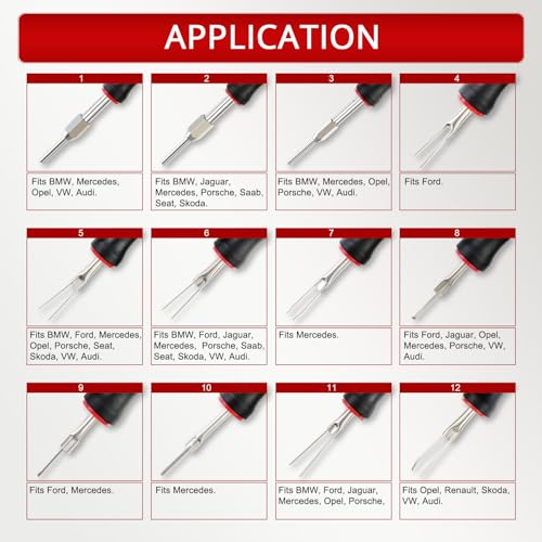 YSTOOL Terminal Release Kit, Universal Wire Connector Removal Pin Extractor Release Tool 23 PCS Set for American Domestic and Imported Vehicles - Image 3