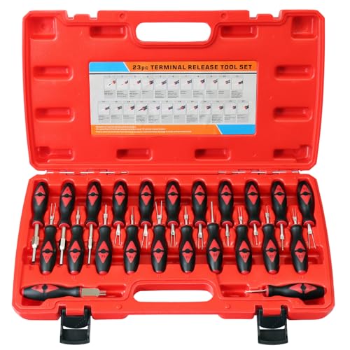 YSTOOL Terminal Release Kit, Universal Wire Connector Removal Pin Extractor Release Tool 23 PCS Set for American Domestic and Imported Vehicles - Image 1