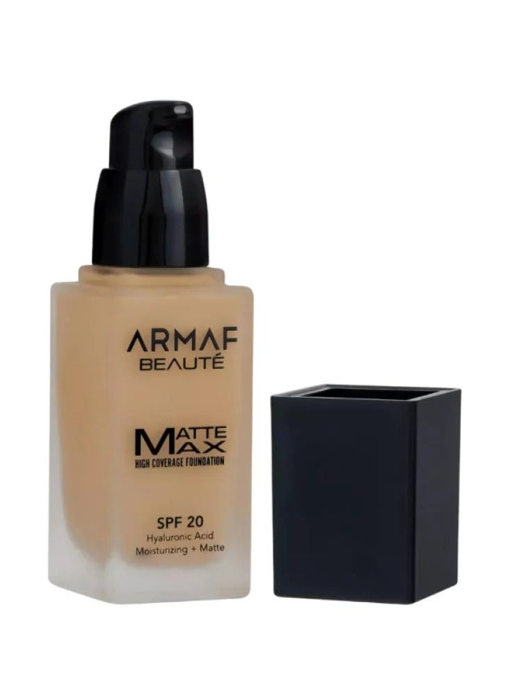 Armaf Beaute Max High Coverage Matte Foundation SPF 20, Maple Wood 30ml