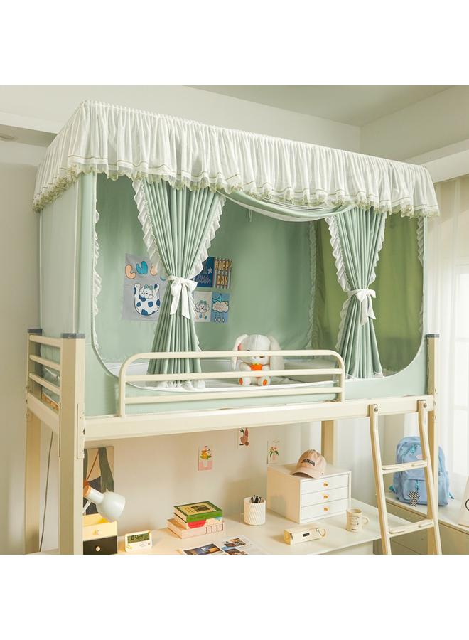 Bluejw 15N Princess Wind Bed Curtain Mosquito Net Female Student Dormitory Integrated All-inclusive Bedroom Top Bed Small Fresh Shading Bed - Image 3