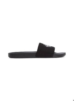 Calvin Klein Jeans Men's Monogram Slides - Cotton, Black  - Image 1