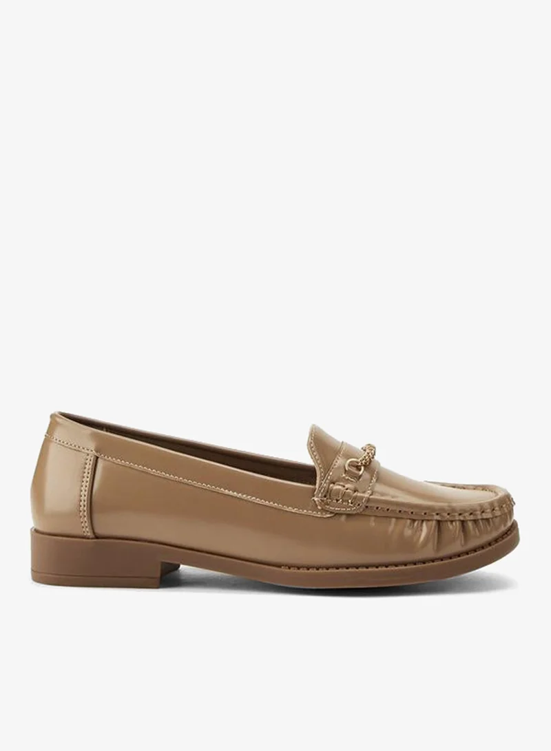 Flora Bella By Shoexpress Flora Bella Chain Detail Slip-On Loafers