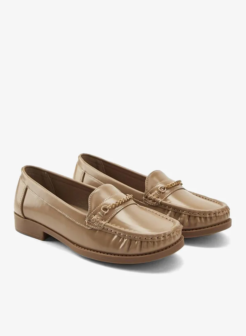 Flora Bella By Shoexpress Flora Bella Chain Detail Slip-On Loafers