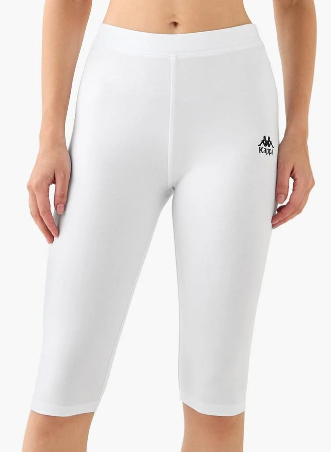 Kappa Kappa Pack of 2 Elasticated Knee Length Leggings with Logo Design