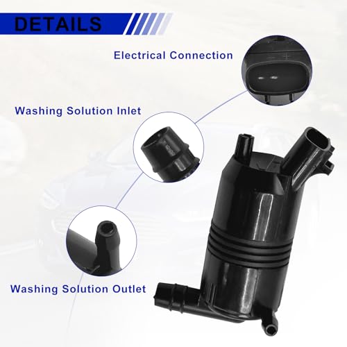 Hsbhlsnx Windshield Washer Pump 12V for Toyota Camry 1995-2006 Corolla 1992-2002 Tacoma 1995-2004 Avalon 1995-2012 Tundra 2000 Chevrolet Geo Prizm 1994-2002 Lexus ES300 1995-1996 85330-06030 85330-06031 - Image 4