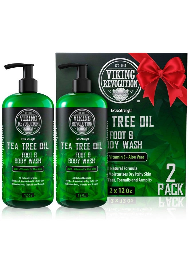 فايكنج رفلوشن صابون غسول الجسم بزيت شجرة الشاي من فايكينج ريفولوشن للرجال - يساعد في علاج قدم الرياضي، وأظافر القدم، وحكة الجوك، والأكزيما، والسعفة، وروائح الجسم - غسول للجسم للرجال بقوة إضافية (عبوة من قطعتين) - Image 1