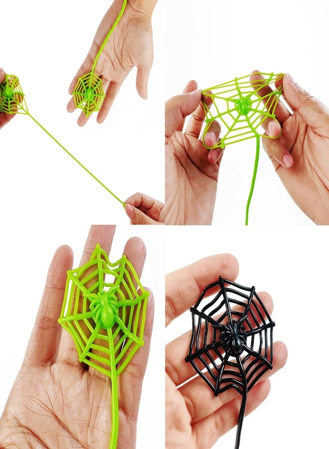 ROYHOO 40PCS 7.9 inches Sticky Spider Web Party Favors Pack Halloween Party Favors, Gifts For Birthday, Goodie Bag Classroom Prizes, 4 colors - Image 4