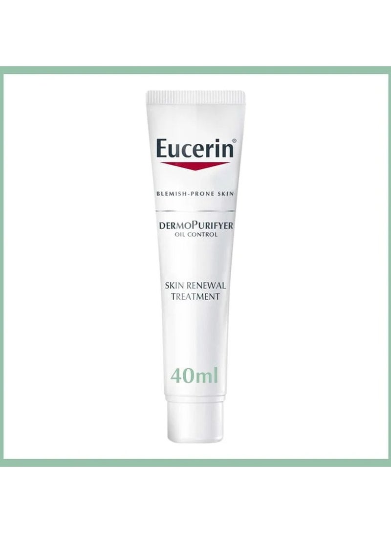 Eucerin Eucerin DermoPurifyer Oil Control Skin Renewal Treatment, 40ml - AHA Formula for Blemish-Prone Skin - Image 1