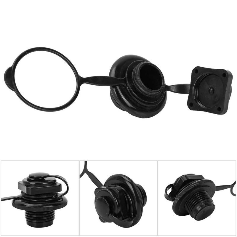 23.9mm Black Plastic Inflatable Fishing Boat Replacement Air Valve - Image 1