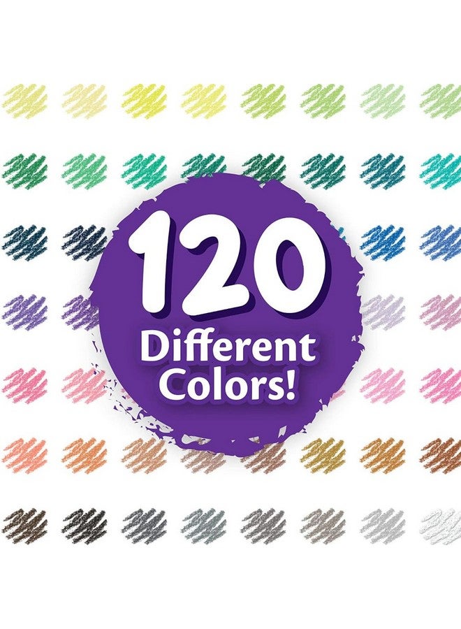كرايولا مجموعة أقلام الرصاص الملونة من كرايولا (120 قلمًا)، أقلام تلوين، لوازم فنية للأطفال، أقلام رصاص ملونة بكميات كبيرة، مبراة مسبقًا، هدايا للعطلات، للأعمار من 3 سنوات فما فوق - Image 4
