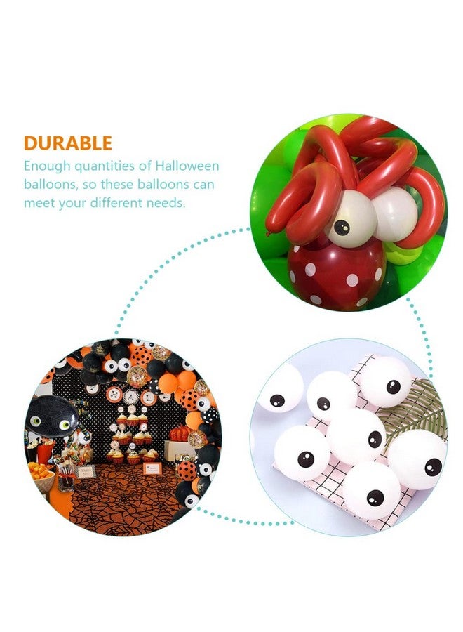 NUOBESTY 100 قطعة بالونات عيون هالوين من اللاتكس لوازم الحفلات زينة هالوين بالونات مضحكة بالونات عيون بالونات عين بالونات حفلة هالوين طقم قوس بالونات كبيرة - Image 5