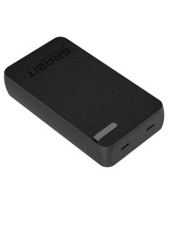 GRABIT Power Bank 20,000mAh PD Power Bank – Fast & Stylish. Charge on the go with 20,000mAh PD fast charging and a sleek tactile fabric finish. Features dual USB-C 20W output, 4-5 phone charges, and 4-LED battery indicators. Includes USB-C to USB-C cable. Compatible with iPhone, Samsung, OnePlus, Xiaomi, Huawei, Google Pixel, iPads, and more. Perfect for travel, work, and daily use.  - Image 2