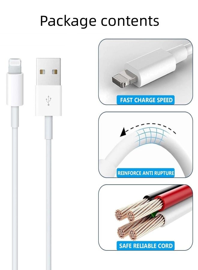 Apluynm iPhone Charger, [Apple MFi Certified] 1M USB to Lightning Cable Power Fast Charging Cord Compatible with iPhone 14/13/12/11 Pro Max/XS MAX/XR/XS/X/8/7/Plus/6S/6/SE/5S/iPad - Image 4