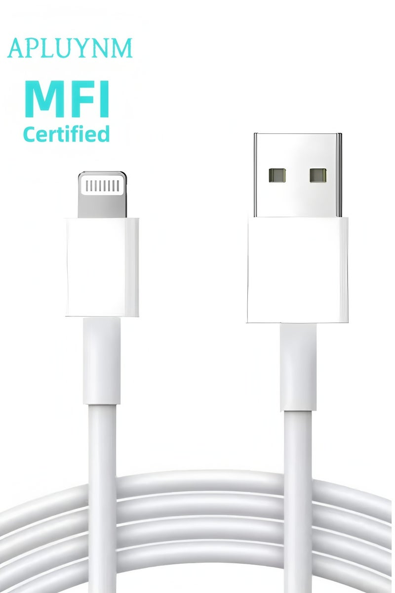 Apluynm iPhone Charger, [Apple MFi Certified] 1M USB to Lightning Cable Power Fast Charging Cord Compatible with iPhone 14/13/12/11 Pro Max/XS MAX/XR/XS/X/8/7/Plus/6S/6/SE/5S/iPad - Image 1