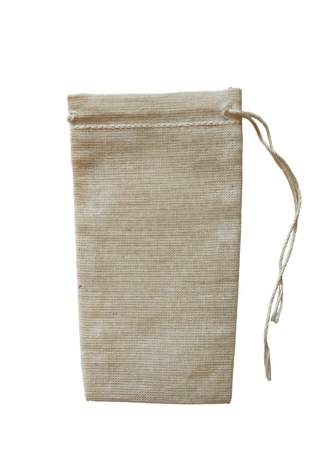 Regency Wraps 100% Cotton All-Natural Drawstring Bag, Pouches for Enclosing Bulk Spices, Tea, Potpourri, Jewelry, Crafting, Wedding Favors, 3" x 4", Pack of 10 - Image 1