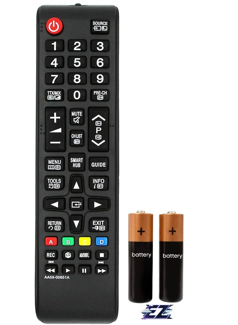 PopZa Replacement Remote Control for Samsung TV AA59-00851A AA5900851A with Battery - Image 1