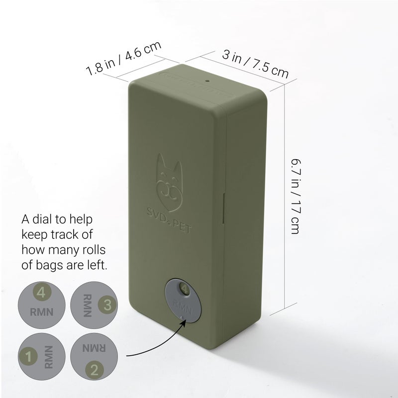 SVD.PET Dog Poop Bag Dispenser, Outdoor or Indoor Pet Waste Bag Dispenser Station, Wall Mount or Hanging with Strap. Easy to Refill Magnetic Cover (Army Green, Dispenser only) - Image 5