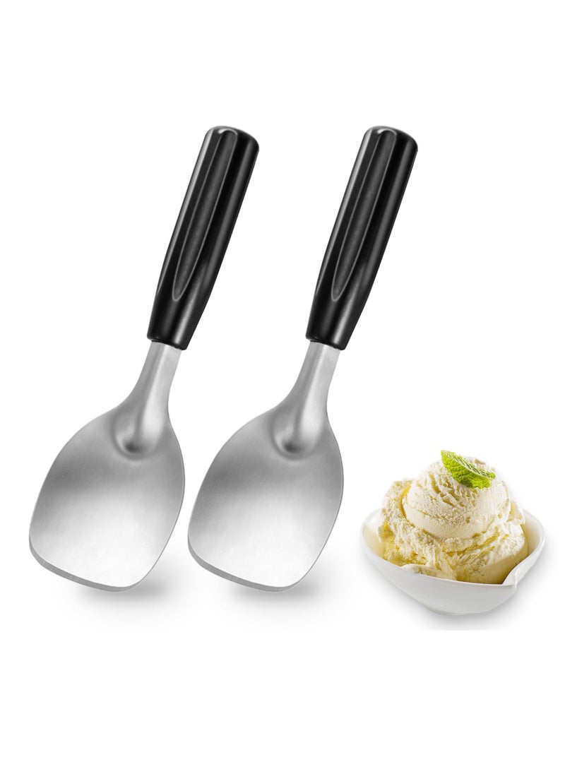 XICEN 2pcs Ice Cream Shovel Spade Scooper Stainless Steel Ice Cream Scoop with Plastic Handle for Commercial and Home Use  - Image 1