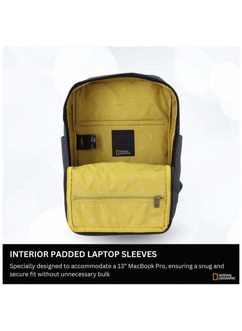 NATIONAL GEOGRAPHIC National Geographic LEGEND Large Backpack Black For Men And Women, Durable Water Resistant Padded Laptop Casual Daypack, Bag For School College Office Leisure Outdoor Travel  - Image 4