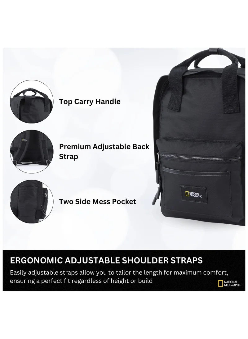 NATIONAL GEOGRAPHIC 15 National Geographic LEGEND Small Backpack Black For Men And Women, Durable Water Resistant Padded Laptop Casual Daypack, Bag For School College Office Leisure Outdoor Travel  | Best Price UAE