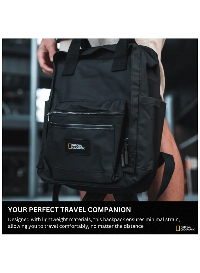 NATIONAL GEOGRAPHIC 15 National Geographic LEGEND Small Backpack Black For Men And Women, Durable Water Resistant Padded Laptop Casual Daypack, Bag For School College Office Leisure Outdoor Travel  | Best Price UAE