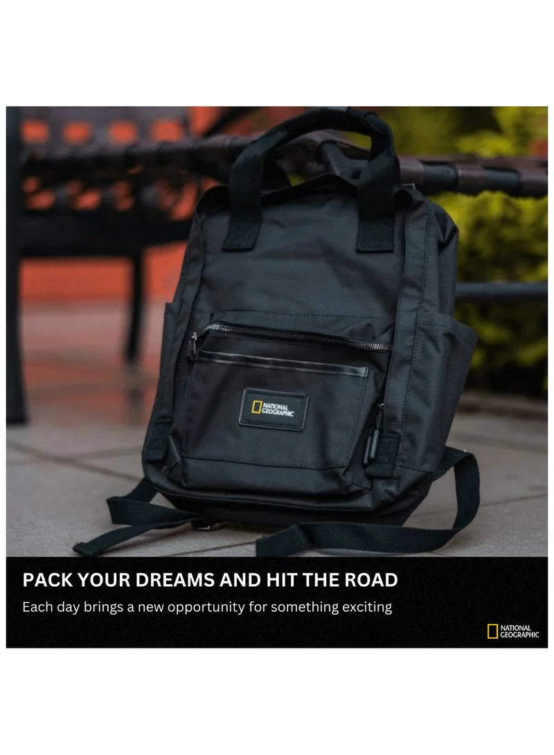 NATIONAL GEOGRAPHIC 15 National Geographic LEGEND Small Backpack Black For Men And Women, Durable Water Resistant Padded Laptop Casual Daypack, Bag For School College Office Leisure Outdoor Travel  | Best Price UAE