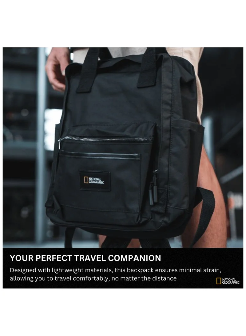 National Geographic 15 National Geographic LEGEND Small Backpack Black For Men And Women, Durable Water Resistant Padded Laptop Casual Daypack, Bag For School College Office Leisure Outdoor Travel  | Best Price UAE
