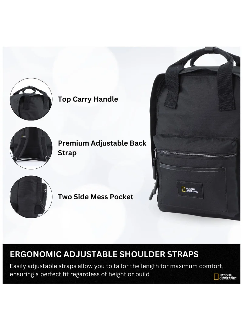 National Geographic 15 National Geographic LEGEND Small Backpack Black For Men And Women, Durable Water Resistant Padded Laptop Casual Daypack, Bag For School College Office Leisure Outdoor Travel  | Best Price UAE