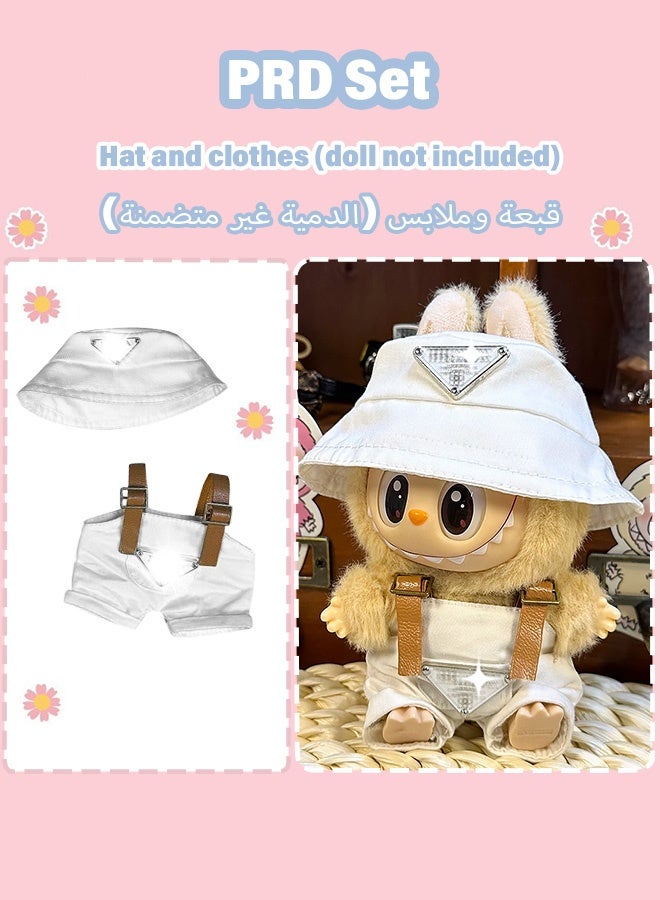 Labubu Luxury Chic Clothes Set & Outfit Set For 17cm Dolls Fashion Doll Dress Outfit Plush Hat Interchangeable Clothing High Fashion Accessories For 1/2/3 Generation - Image 4