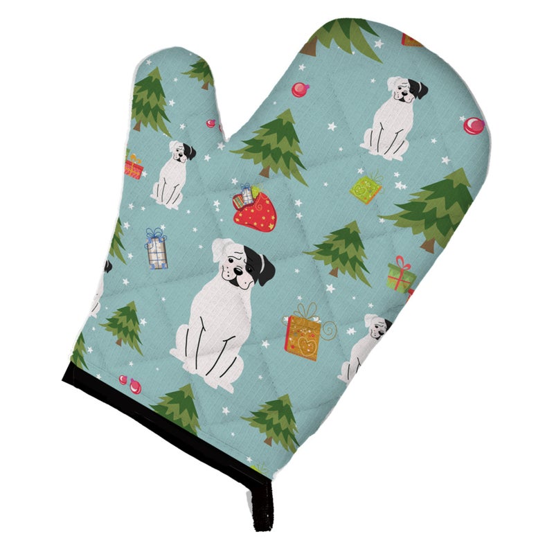 Caroline's Treasures ""Caroline's Treasures BB4774OVMT Christmas White Boxer Cooper Oven Mitt  12"""" by 8.5""""  Multicolor""