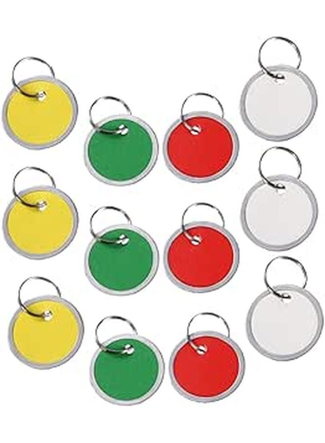 50 Pieces Round Key Tags Labels For Keys Luggage Coding Identification Home Office Party Wedding - Image 1