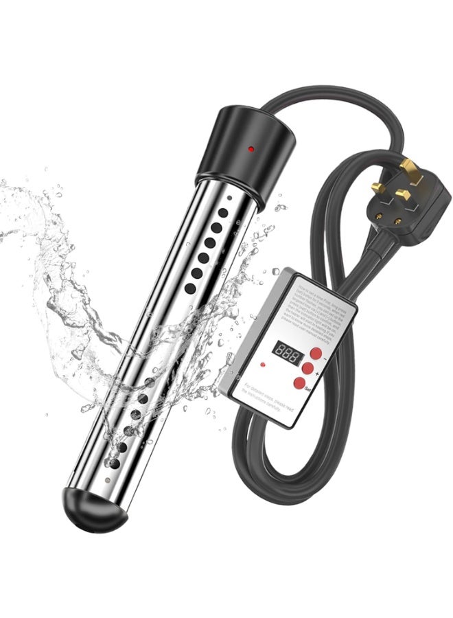 0TO1 TECH Immersion Water Heater, 2000W Electric Water Heater,Portable Submersible Tub Heater,Bucket Warmer with Intelligent Temperatue Control and Automatic Power Off for Home, Bathtubs, Pools, Buckets - Image 1