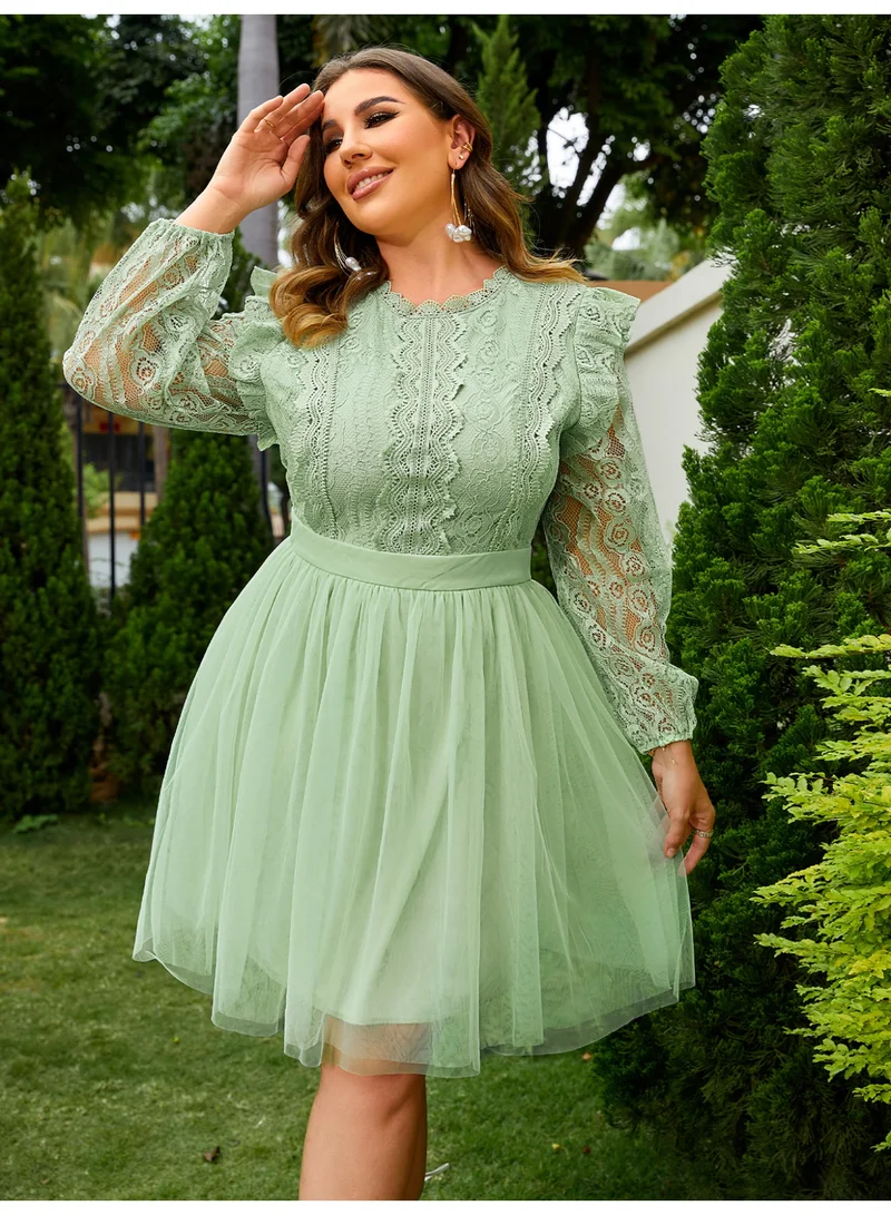 SIMPLEE Oversized women's dress suitable for curvy women's flowing skirt