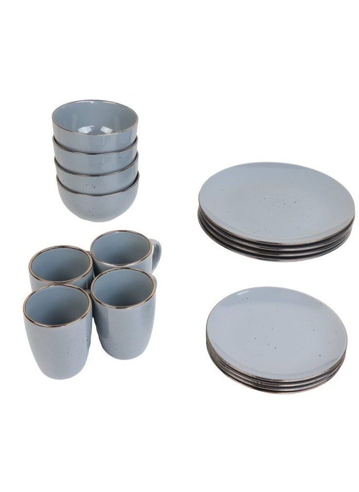 HOMEVEO 16 Piece Porcelain Dinner Set with Elegant and Modern Design  - Image 2