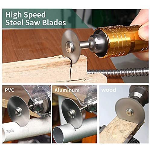 FOTYBEI Cutting Wheel Set for Dremel Rotary Tool, HSS Circular Saw Blades, Resin Cutting Discs, 545 Diamond Cutting Wheel, Accessories Cutting Discs with 1/8" Shank for Wood Glass Plastic Stone Metalwith - Image 2