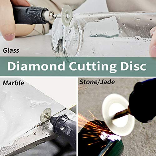 FOTYBEI Cutting Wheel Set for Dremel Rotary Tool, HSS Circular Saw Blades, Resin Cutting Discs, 545 Diamond Cutting Wheel, Accessories Cutting Discs with 1/8" Shank for Wood Glass Plastic Stone Metalwith - Image 3