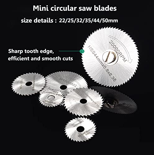 FOTYBEI Cutting Wheel Set for Dremel Rotary Tool, HSS Circular Saw Blades, Resin Cutting Discs, 545 Diamond Cutting Wheel, Accessories Cutting Discs with 1/8" Shank for Wood Glass Plastic Stone Metalwith - Image 5
