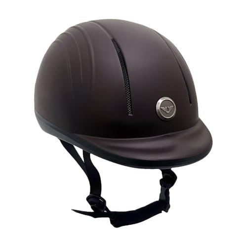 TuffRider Starter Basic Horse Riding Helmet Comfortable Protective Equestrian Head Gear SEI Certified Shiny Brown XS - Image 1