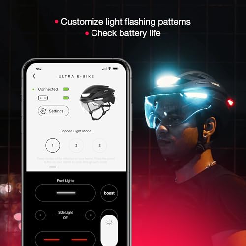 Lumos Ultra E-Bike Smart Helmet | NTA 8776 Certified | Front & Rear LED Lights | Retractable Face Shield | App Controlled | EBike, Scooter, Cycling, Bicycle | Adults, Men Women - Image 4