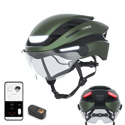 Lumos Ultra E-Bike Smart Helmet | NTA 8776 Certified | Front & Rear LED Lights | Retractable Face Shield | App Controlled | EBike, Scooter, Cycling, Bicycle | Adults, Men Women - Image 1