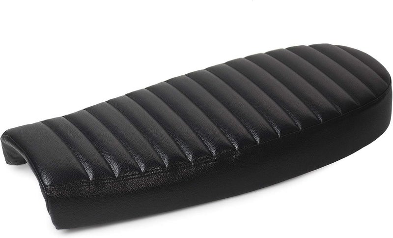 DKMOTORK 0164 Motorcycle Brat Cafe Racer Vintage Saddle Seat - Black - Image 1
