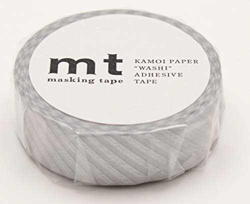 MT mt Washi Masking Tape Stripe, 15 mm x 10 mtrs Shade - Silver, (Pack of 1)  - Image 2